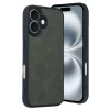 iPhone 16 Kılıf Aras Deri Kapak - Koyu Yeşil-(5796) - EMTHBA6136-3235