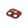 iPhone 11 Pers Alüminyum Kamera Lens - Kırmızı-(5796) - EMTHBA8185-2705