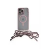 iPhone 12 Pro Max Kılıf Divo Lazer Askılı Magsafe Kapak - Pembe-(5796) - EMTHBA7870-1854