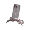 iPhone 12 Pro Max Kılıf Divo Lazer Askılı Magsafe Kapak - Pembe-(5796) - EMTHBA7870-1854