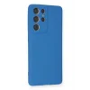 Samsung Galaxy S21 Ultra Kılıf Nano içi Kadife Silikon - Mavi-(5796) - EMTHBA3017-2324