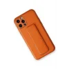 iPhone 12 Pro Kılıf Coco Deri Standlı Kapak - Turuncu-(5796) - EMTHBA2393-6444