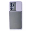 Samsung Galaxy A33 5G Kılıf Palm Buzlu Kamera Sürgülü Silikon - Lila-(5796) - EMTHBA5993-4342