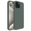 iPhone 15 Plus Kılıf First Silikon - Koyu Yeşil-(5796) - ESZAOC6026-9255
