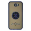 Samsung Galaxy J7 Prime Kılıf Montreal Yüzüklü Silikon Kapak - Lacivert-(5796) - EMTHBA9329-60