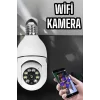 Wifi Kamera Duylu Ampul Görünümlü 360 Derece Dönebilen Ev Kamerası - KR0025-5MRAQ4