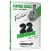 Yediiklim Yayınları 2026 KPSS Genel Yetenek Türkçe Tamamı Çözümlü 22 Deneme Sınavı [Unbound] [Jan 01, 2025] Mustafa Onur Bozkuş