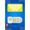 Yapışkanlı 3lü Spot Led Işık Lamba Montajsız Pilli Uzaktan Kumandalı