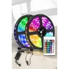 Yeni Nesil RGB Işıklı 10Metre Şerit Led Kumandalı Şarj Edilebilir
