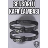 Kafa Lambası Kamp Lambası Led Işık Şarjlı Ayarlanabilir