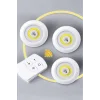 Led Lamba 3lü Uzaktan Kumandalı Yapışkanlı Beyaz Işık