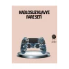 Bluetooth Kablosuz PS4 Gamepad Çift Motorlu Siyah Controller