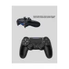 Bluetooth Kablosuz PS4 Gamepad Çift Motorlu Siyah Controller