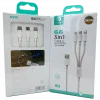 6A (iPhone-TYPE-C-Micro) 3 ü 1 Arada Şarj Kablosu Dvip L37