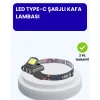 800 Lumen LED Kafa Lambası COB ve XPE Led Type C Şarjlı Ayarlanabilir