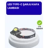 800 Lumen LED Kafa Lambası COB ve XPE Led Type C Şarjlı Ayarlanabilir