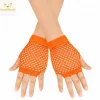 80’ler 90’lar Retro Neon Turuncu File Parmaksız Kısa Eldiven 11 cm