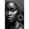 Afrikalı Siyahi Kadın Kanvas Tablo 70x100