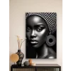 Afrikalı Siyahi Kadın Kanvas Tablo 70x100