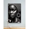 Afrikalı Siyahi Kadın Kanvas Tablo 70x100