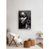 Afrikalı Siyahi Kadın Kanvas Tablo 70x100