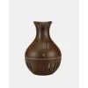 Ahşap Desenli Aromaterapi Difüzör 130 ml Ultrasonik ve 7 Renk LED Işıklı