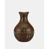 Ahşap Desenli Aromaterapi Difüzör 130 ml Ultrasonik ve 7 Renk LED Işıklı