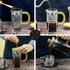 Ahşap Detaylı 600 ml Cam French Press