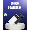 Akıllı LCD Ekranlı 20.000mAh Powerbank PD + USB + Type-C
