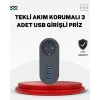 Akım Korumalı USB’li Priz – Güçlü 2500W, Isı ve Çocuk Koruması