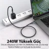 ALLY 40Gbps 240W Type-C 8K Görüntü ve Hızlı Data Şarj Kablosu-(5775)