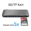 Ally 5 İn1 Usb-C Hub 3.0 Type-C Şarj Kart Reader Type-C Bütün Cihazlar İçin-(5775)