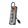 ALLY 5in1 Type-c To USB3.0 + USB2.0 *2 + Type-c PD 100W + HDMI Çoğaltıcı Transparan Hub-(5775)