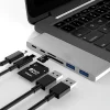 Ally 6 İn1 Usb-C Hub Daul  USB 3.0 Type-C Şarj Kart Reader Çoğaltıcı Hub-(5775)