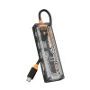 ALLY 6in1 Type-c To USB3.0 + USB2.0 + Type-c PD 100W + SD + TF + HDMI  Çoğaltıcı Transparan Hub-(5775)