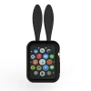 Ally Apple Watch 1-2-3-4 42mm Tavşan Figürü Silikon Kılıf-(5775)