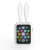 Ally Apple Watch 1-2-3-4 42mm Tavşan Figürü Silikon Kılıf-(5775)