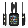 Ally Apple Watch 1-2-3-4 42mm Tavşan Figürü Silikon Kılıf-(5775)