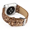 Ally Apple Watch 7-8 41mm 6-5-4 40mm Kayış Kordon Deri Sim İşlemeli 3-2-1 38mm-(5775)