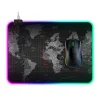 ALLY Dünya Desenli RGB Led Işıklı Oyuncu Mouse Pad 300*250*4MM-(5775)