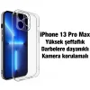 Ally iPhone 13 Pro Max Kılıf Kamera Korumalı Ultra İnce Şeffaf Silikon Kılıf-(5775)