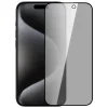 ALLY İPhone 15 Pro 3D Full Privacy Gizlilik Cam Ekran Koruyucu Anti-Spy-(5775)