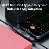 ALLY Mini 2in1 Type-c to Type-c Kulaklık + şarj Adaptöru-(5775)