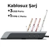 ALLY Multiport 10W Wireless Kablosuz Şarj Cihazı Organizer Stand-(5775)