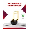 Altın Nota Temalı Müzik Kutusu  Müzikli Hediyelik