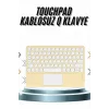 Android ve İOS Uyumlu Bluetooth Klavye Touchpad Slim Kablosuz Wifi Q Klavye