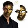Antik Efektli Altın Yarım Yüz Parti Maskesi
