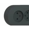 Antrasit Çiftli Sıva Üstü Topraklı Priz – Modern Elektrik Tasarımı