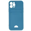 Apple İphone 12 Kılıf Kelvin Kartvizitli Silikon - Mavi