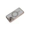 Apple İphone 13 Kılıf Joke Simli Magneticsafe Kılıf - Gold
